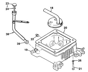 Oil Pan, Filler Tube Diagram and Parts List for 74140 690001 - 699999 Toro Lawn Tractor