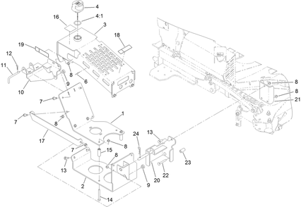 High Flow Hydraulic Assembly Diagram and Parts List for 78601 400000000-999999999 Toro Lawn Mower
