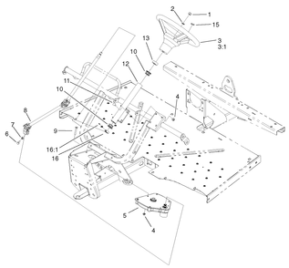 Upper Steering Assembly Diagram and Parts List for 12004 220000001 - 220999999 Toro Lawn Tractor