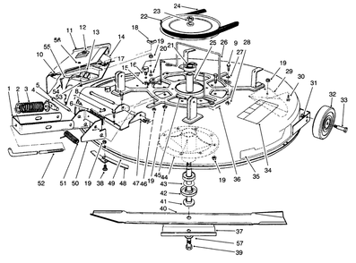 Mower Assembly-Recycler Diagram and Parts List for 70131 6900001 - 6999999 Toro Lawn Tractor