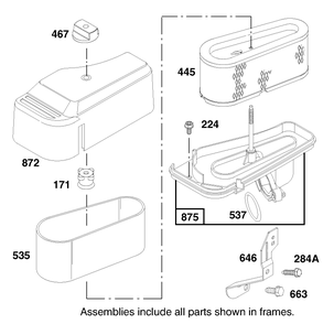 Engine Briggs & Stratton Model 28n707-1131-E1 Diagram and Parts List for 71215 8900001 - 8999999 Toro Lawn Tractor