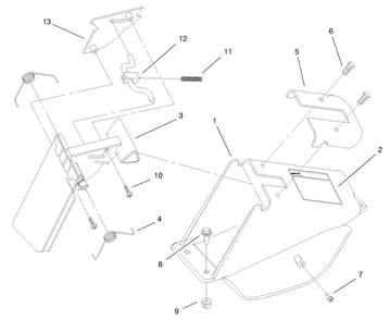 Discharge Chute Assembly (Model No. 20458 Only) Diagram and Parts List for 20448 7900001 - 7999999 Toro Lawn Mower