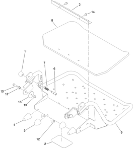 Platform Assembly Diagram and Parts List for 74534TE (313000001-313999999)(2013) Toro Lawn Mower