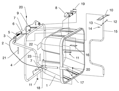 Collector Rear Section Assembly Diagram and Parts List for 79451 9900001 - 9999999 Toro Lawn Tractor