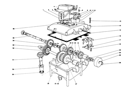 Transmission Assembly Diagram and Parts List for 56173 2000001 - 2999999 Toro Lawn Tractor Accessories