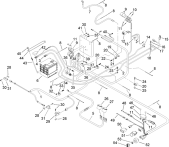Electrical Component Assembly Diagram and Parts List for 74280TE (260000001-260999999)(2006) Toro Lawn Tractor