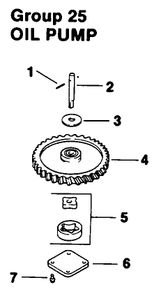 Engine Kohler Model No. Mv16s-Type Ps56519 Oil Pump Group 25 Diagram and Parts List for 30180 490001 - 490730 Toro Lawn Tractor Accessories