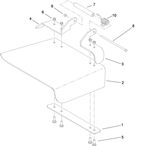 Deflector Assembly Diagram and Parts List for 74558 (290000001-290000209)(2009) Toro Lawn Mower