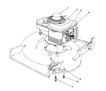 Engine Assembly Diagram and Parts List for 20667 0000001 - 0999999 Toro Lawn Mower
