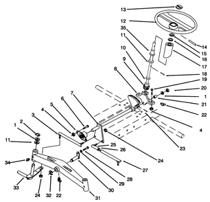 Front Axle And Steering Diagram and Parts List for 73440 5900223 - 5999999 Toro Lawn Tractor