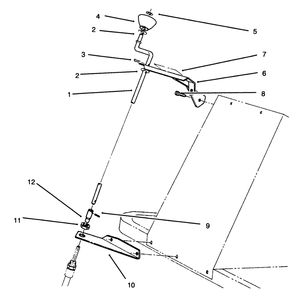 Chute Control Assembly Diagram and Parts List for 30761 690001 - 699999 Toro Snow Blower