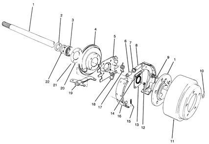 Part Location Diagram of 84-8600 Toro Set-Brake Shoe (4 Shoes)