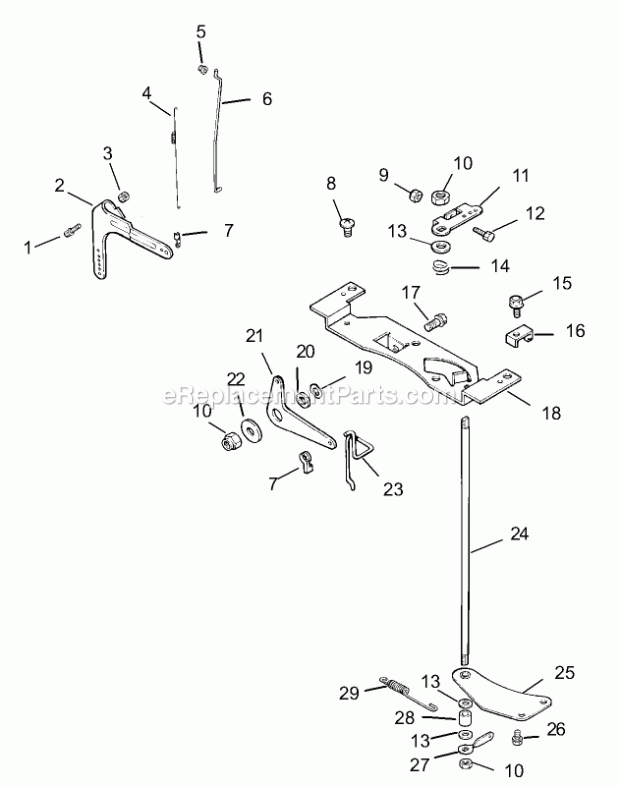Engine Control Assembly Kohler Cv20s Pro-6559 Diagram and Parts List for 74165 240000001-240999999 Toro Lawn Mower