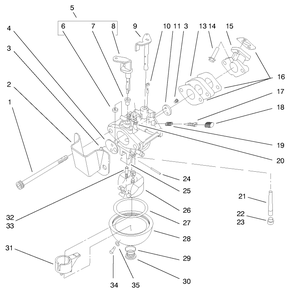 Engine Assembly (Model No. 38435) Diagram and Parts List for 38435 9900001 - 9999999 Toro Snow Blower