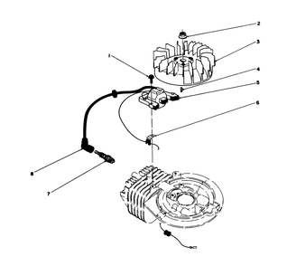 Ignltion Assembly (Model No. 47ph7) Diagram and Parts List for 16202C 8000001 - 8999999 Toro Lawn Mower