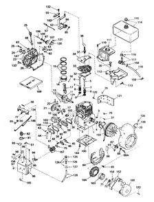 Engine Tecumseh Model No. H70-130176c (7 H.P. Snowthrower Model No. 31677) Diagram and Parts List for 31625 6000001 - 6999999 Toro Snow Blower