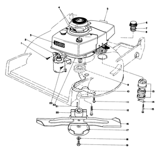 Engine Assembly Diagram and Parts List for 20720 1000001 - 1999999 Toro Lawn Mower