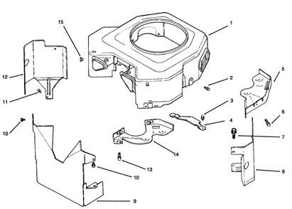 Blower Housing & Baffles Kohler Engine Cv18s - Ps 61521 Diagram and Parts List for 30181 59000001 - 59999999 Toro Lawn Tractor Accessories