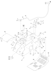 Main Frame Assembly Diagram and Parts List for 22972 402461470 - 404709999 Toro Lawn Tractor Accessories
