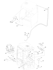 Operator Cab Assembly No. 2 Diagram and Parts List for 23899 316000001 - 316999999 Toro Lawn Tractor Accessories