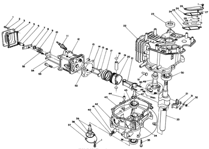 Engine Assembly (Model No. Vmg6) Diagram and Parts List for 20629C 7000001 - 7999999 Toro Lawn Mower