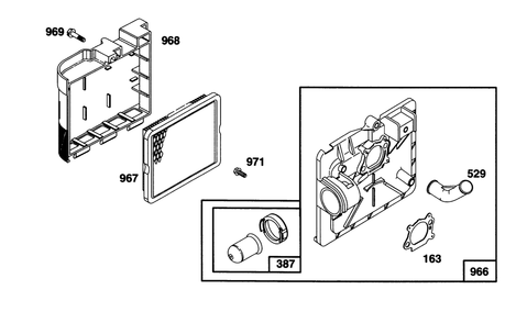 Engine Briggs & Stratton Model 127702-0645-01 Diagram and Parts List for 16400 6900001 - 6999999 Toro Lawn Mower