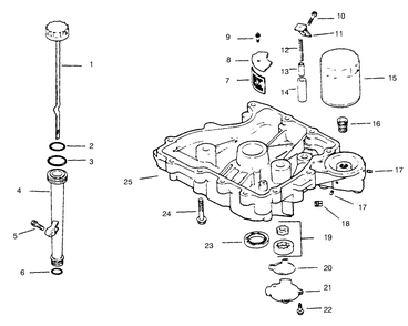 Oil Pan/Lubrication Engine Kohler Model No. Cv14s-1429 Diagram and Parts List for 30187 790001 - 795000 Toro Lawn Tractor Accessories
