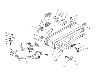 Control Panel Assembly Diagram and Parts List for 62027 4000001 - 4999999 Toro Generator