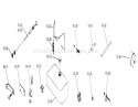 10.000 Fuel And Exhaust Systems Diagram and Parts List for 2-4300 1974 Toro Lawn Tractor