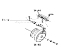 14.040 Electric P.t.o. Clutch Diagram and Parts List for 2-4300 1974 Toro Lawn Tractor