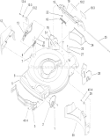 Deck, Side Chute and Rear Door Assembly Diagram and Parts List for 20003 260000001-260999999 - 2006 Toro Lawn Mower