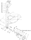 Front Axle and Transmission Assembly Diagram and Parts List for 20003 260000001-260999999 - 2006 Toro Lawn Mower