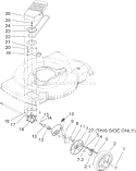 Front Axle and Transmission Assembly Diagram and Parts List for 20005 260000001-260999999 - 2006 Toro Lawn Mower