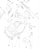 Deck, Side Chute and Rear Door Assembly Diagram and Parts List for 20008 240000001-240999999 - 2004 Toro Lawn Mower