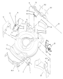 Deck, Side Chute and Rear Door Assembly Diagram and Parts List for 20009 220000001-220999999 - 2002 Toro Lawn Mower