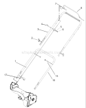 Handle and Control Assembly Diagram and Parts List for 20009 220000001-220999999 - 2002 Toro Lawn Mower