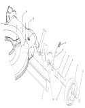 Rear Axle and Wheel Assembly Diagram and Parts List for 20009 220000001-220999999 - 2002 Toro Lawn Mower