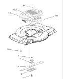Engine and Blade Assembly Diagram and Parts List for 20008 230000001-230999999 - 2003 Toro Lawn Mower