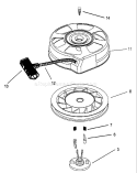 Part Location Diagram of 590638A Tecumseh Starter Housing Asm
