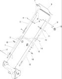 HP-2 Bail Handle Assembly Diagram and Parts List for 20012 250000001-250999999 - 2005 Toro Lawn Mower