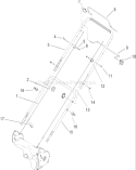 2 Bail HP Handle Assembly Diagram and Parts List for 20016 240000001-240999999 - 2004 Toro Lawn Mower