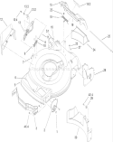Deck, Side Chute and Rear Door Assembly Diagram and Parts List for 20016 260000001-260999999 - 2006 Toro Lawn Mower
