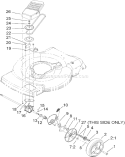 Front Axle and Transmission Assembly Diagram and Parts List for 20016 260000001-260999999 - 2006 Toro Lawn Mower