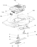 Engine and Blade Assembly Diagram and Parts List for 20017 250000001-250999999 - 2005 Toro Lawn Mower