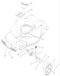 Front Axle and Wheel Assembly Diagram and Parts List for 20017 250000001-250999999 - 2005 Toro Lawn Mower