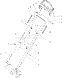 Handle Assembly Diagram and Parts List for 20017 250000001-250999999 - 2005 Toro Lawn Mower