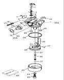 Carburetor Diagram and Parts List for 20014 220300001-220999999 - 2002 Toro Lawn Mower