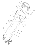 Handle Assembly Diagram and Parts List for 20014 220300001-220999999 - 2002 Toro Lawn Mower