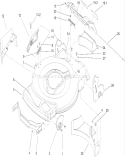 Deck, Side Chute and Rear Door Assembly Diagram and Parts List for 20014 230000001-230999999 - 2003 Toro Lawn Mower
