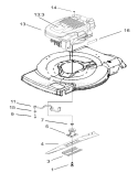 Engine and Blade Assembly Diagram and Parts List for 20016 230000001-230999999 - 2003 Toro Lawn Mower